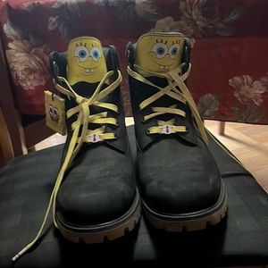 Men’s brand new never worn SpongeBob Timberland boots! Collectors item